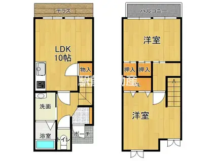 ドルチェヴィータ(2LDK/1階)の間取り写真