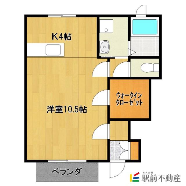 ヴィオーラ壱番館(ワンルーム/2階)の間取り写真