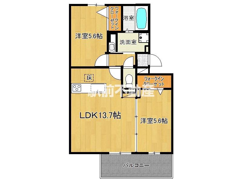 DAIWA SUITE Ⅲ(2LDK/1階)の間取り写真