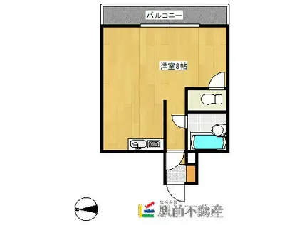 イッツビル(ワンルーム/8階)の間取り写真
