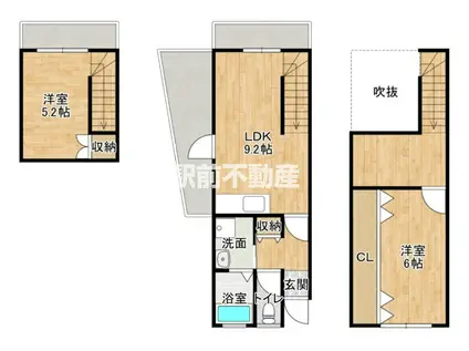 シークエンス鳥塚Ⅱ(2LDK/1階)の間取り写真