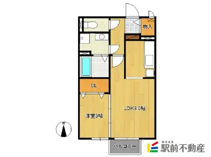 セジュール・シャイニングA棟(1LDK/1階)の間取り写真