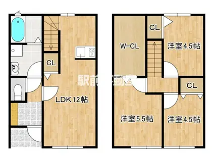 LADDER大川THIRD C棟(3LDK/1階)の間取り写真