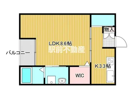 SK UNIVERSE 大正町(1K/2階)の間取り写真