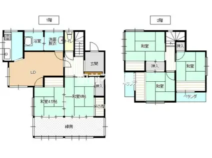 九州新幹線 新大牟田駅 徒歩33分 2階建 築42年(5LDK)の間取り写真
