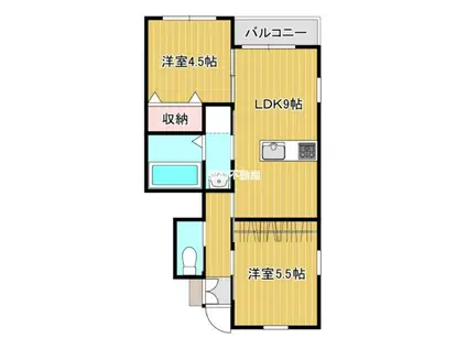 ドルチェ・ヴィータみやま(2LDK/1階)の間取り写真