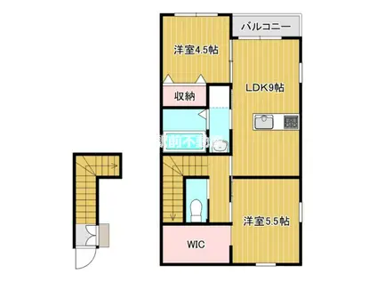 ドルチェ・ヴィータみやま(2LDK/2階)の間取り写真