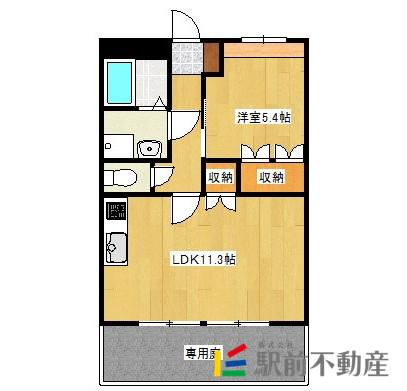 リバーサイドコスモスⅠ(1LDK/1階)の間取り写真