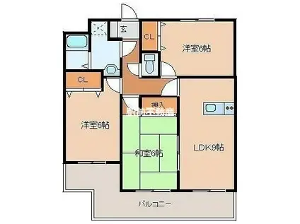 リベア船小屋(3LDK/1階)の間取り写真