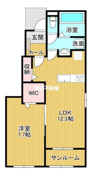 パルク・エリナス 920(1LDK/1階)の間取り写真