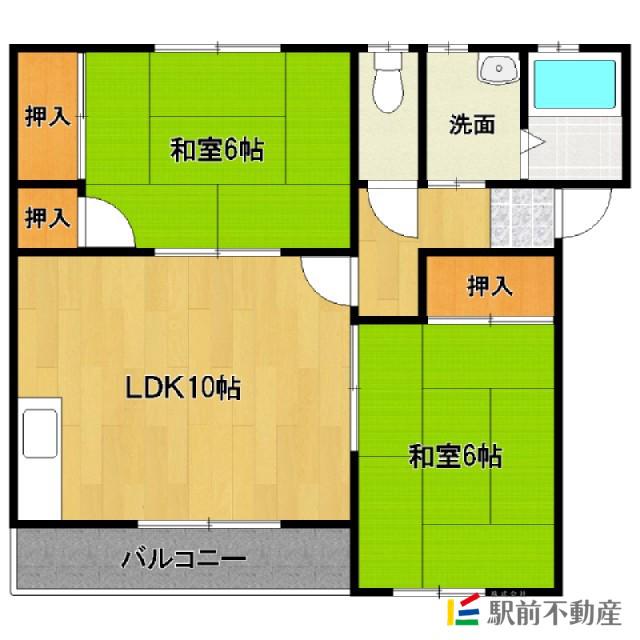 エミネント尾島(2LDK/1階)の間取り写真