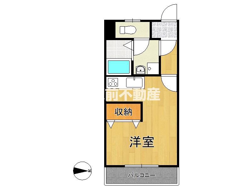 アレクサンドライト八女(ワンルーム/1階)の間取り写真
