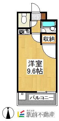アップルハウス(ワンルーム/3階)の間取り写真