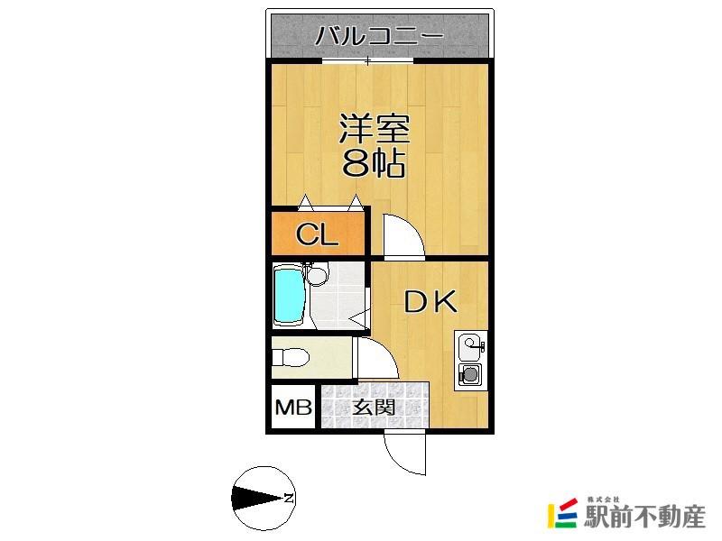 ステージア本町(1K/8階)の間取り写真