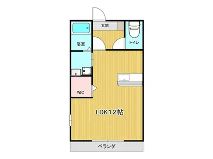サンヴィレッジ黒川 A(ワンルーム/2階)の間取り写真