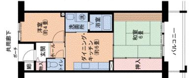 山陽電気鉄道本線 板宿駅 徒歩16分 5階建 築31年(2DK/2階)の間取り写真