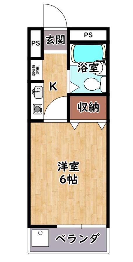 ホワイトハイツ(1K/1階)の間取り写真