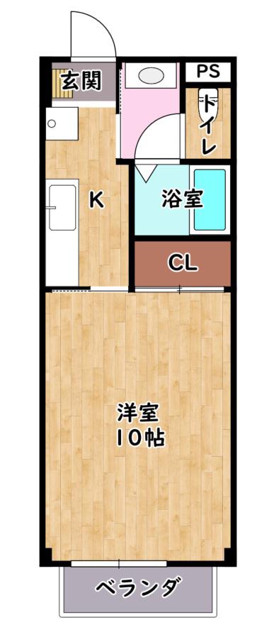 ZERO(1K/1階)の間取り写真