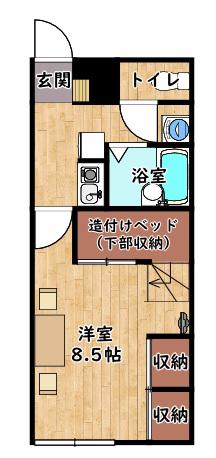 エイペックス彦根芹橋(1K/1階)の間取り写真