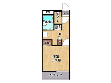 リベラル南彦根(1K/3階)の間取り写真