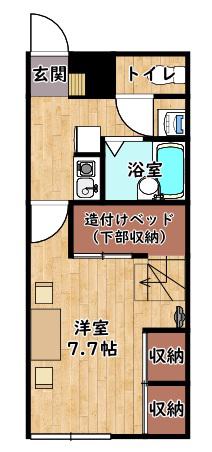 エイペックス彦根東沼波(1K/2階)の間取り写真