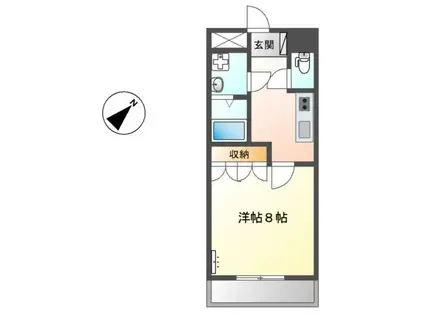 オルガ21(1K/1階)の間取り写真