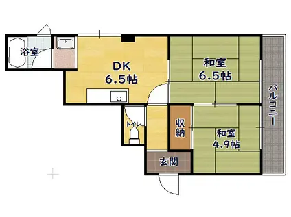 BUYKING 2(2DK/2階)の間取り写真