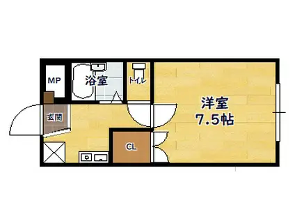 エフ・イー・コーポ(1K/1階)の間取り写真