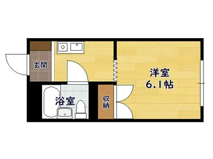 パーチェ近江(ワンルーム/4階)の間取り写真