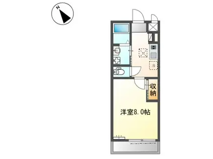 カーサH.K(1K/1階)の間取り写真