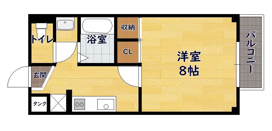 ルーチェ(1K/1階)の間取り写真