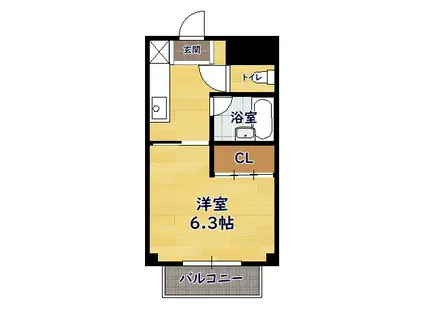 アトム7-ARK(1K/3階)の間取り写真