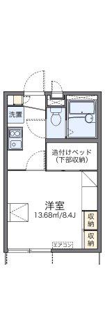 レオパレスノースRIVER(1K/1階)の間取り写真