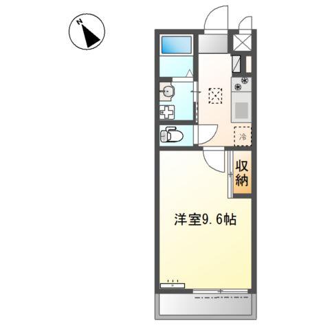 大堀町工事(1K/1階)の間取り写真