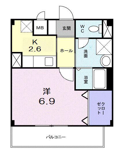 フォーリストヴィレッジ壱番館(1K/1階)の間取り写真