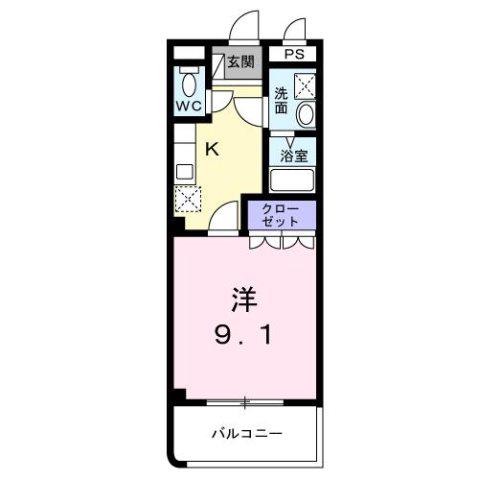 北陸本線 長浜駅 徒歩18分 2階建 築23年(1K/1階)の間取り写真