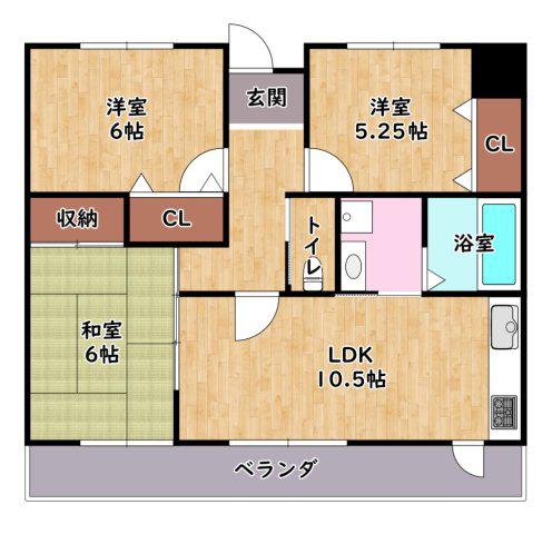 ファインヴィレッジ(3LDK/2階)の間取り写真