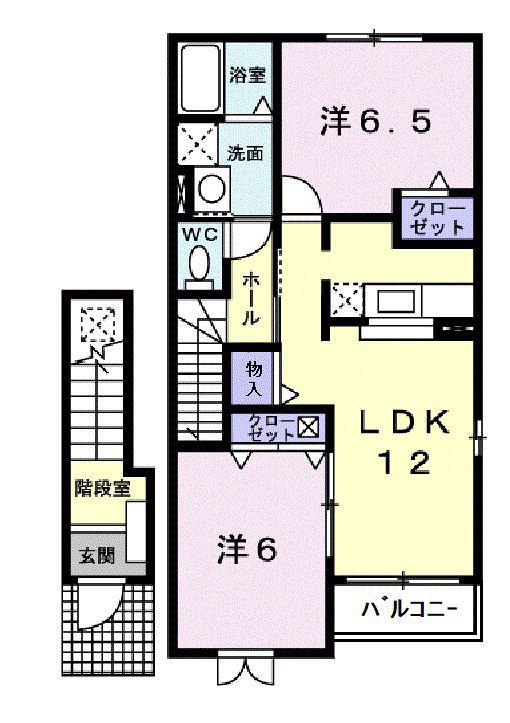 フォレストパーク参番館(2LDK/2階)の間取り写真