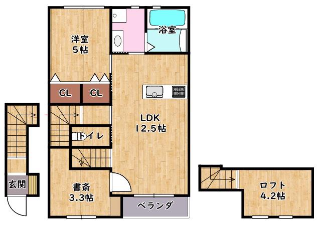 マインズスクエア(1SLDK/2階)の間取り写真