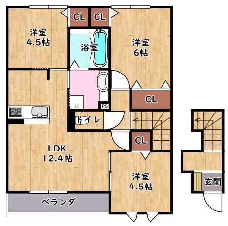RENOM(3LDK/2階)の間取り写真