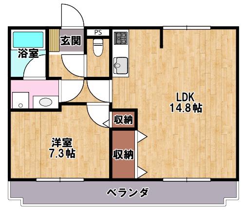 ヴィラセンチュリー(1LDK/3階)の間取り写真