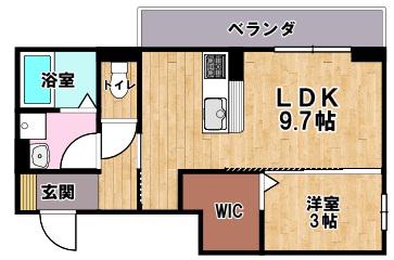 THE EARTH.01(1LDK/1階)の間取り写真
