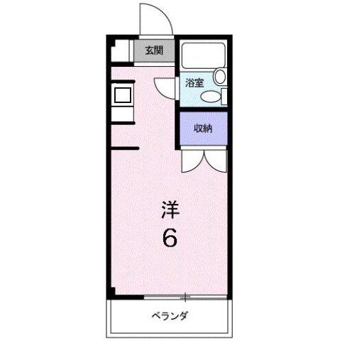 コーポスバル(ワンルーム/1階)の間取り写真