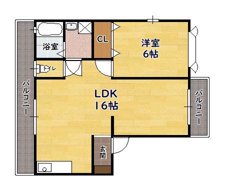 リラテラス神照(1LDK/2階)の間取り写真