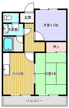 LA PREMIERE(2DK/3階)の間取り写真
