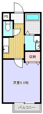 アドレス北泉(1K/2階)の間取り写真