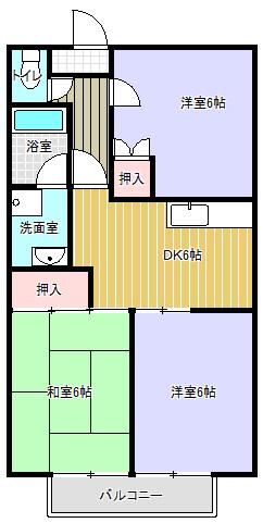 SURPLUSみくもA(3DK/1階)の間取り写真