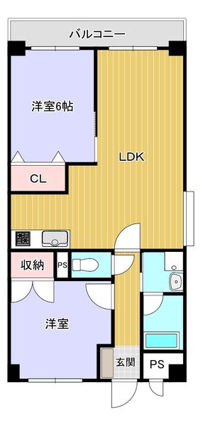 プルミエル(2LDK/1階)の間取り写真