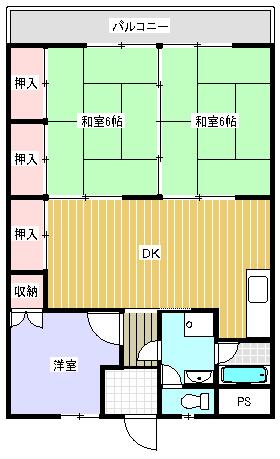 ライフレジデンス21(3LDK/4階)の間取り写真