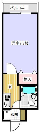 メイプル東名坂弐番館(1K/3階)の間取り写真